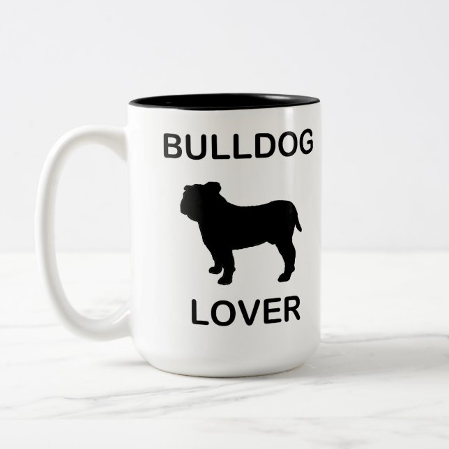 bulldog lover Two-Tone coffee mug (Left)