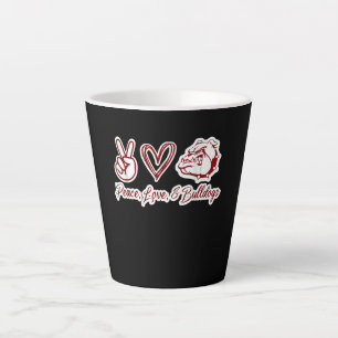 Bulldog Lovers Bulldog Peace Love Bulldog Owner Latte Mug
