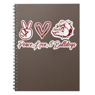 Bulldog Lovers Bulldog Peace Love Bulldog Owner Notebook