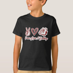 Bulldog Lovers Bulldog Peace Love Bulldog Owner T-Shirt