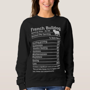 Bulldog Lovers French Bulldog Serving Size Frenchi Sweatshirt