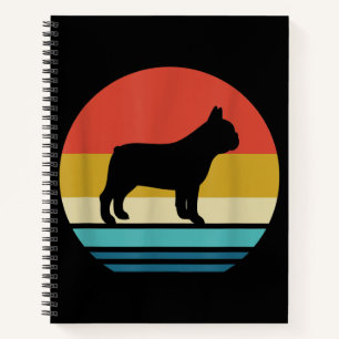 Bulldog Lovers Vintage Retro French Bulldog Dog Notebook