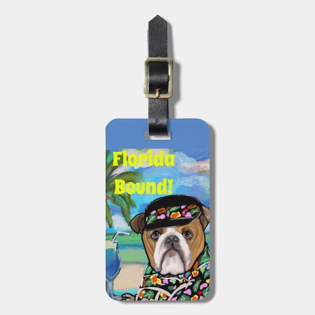 Bulldog             luggage tag (Front Vertical)