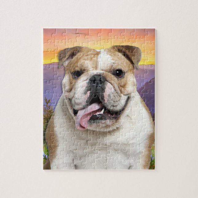 Bulldog Meadow Jigsaw Puzzle (Vertical)