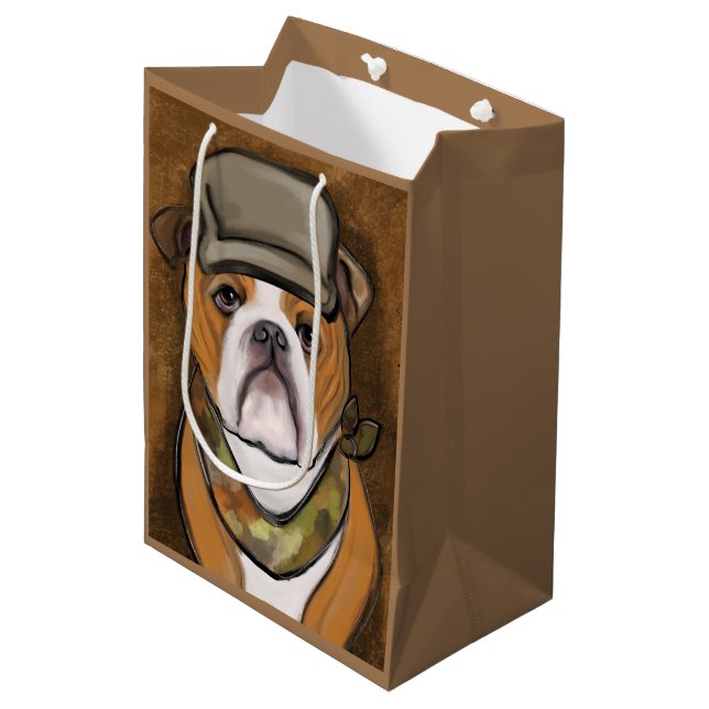 Bulldog             medium gift bag (Front Angled)