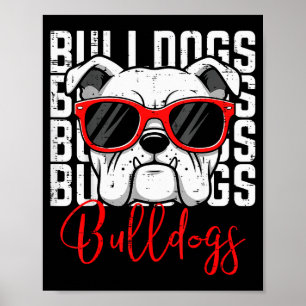 Bulldog Men Women Boys Girls Youth Kids Teen  Poster