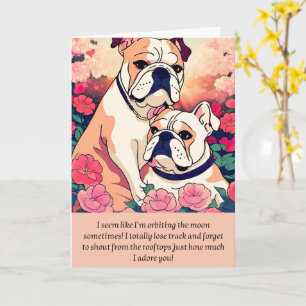 bulldog message happy birthday card