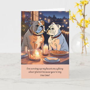 bulldog message happy birthday card
