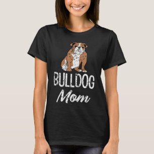 Bulldog Mum Fun Saying Womens  T-Shirt