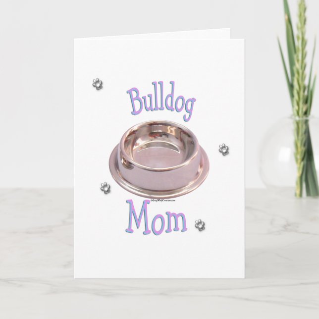 Bulldog Mum Holiday Card (Front)