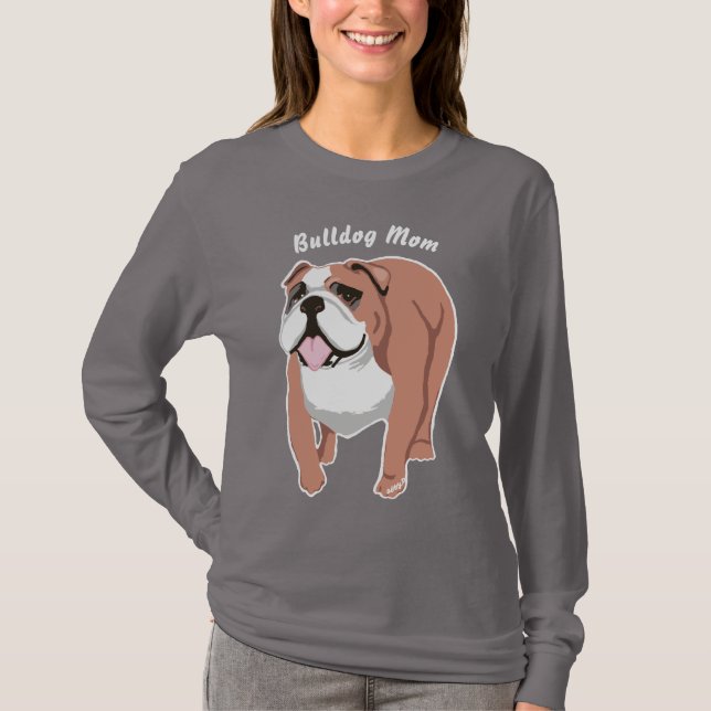 Bulldog Mum Women's Long Sleeve T-Shirt (Front)