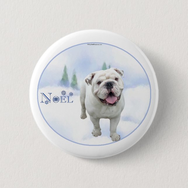 Bulldog Noel Button (Front)