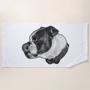 Bulldog Nose-Lick Towel