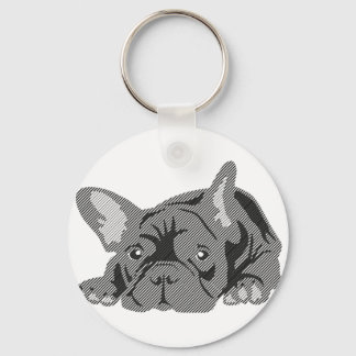 Bulldog of Lines Key Ring