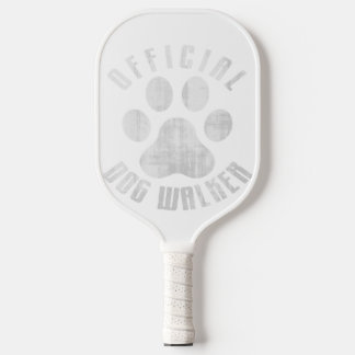 Bulldog Offical Dog Walker Cute Meme Bulldog Paw Pickleball Paddle
