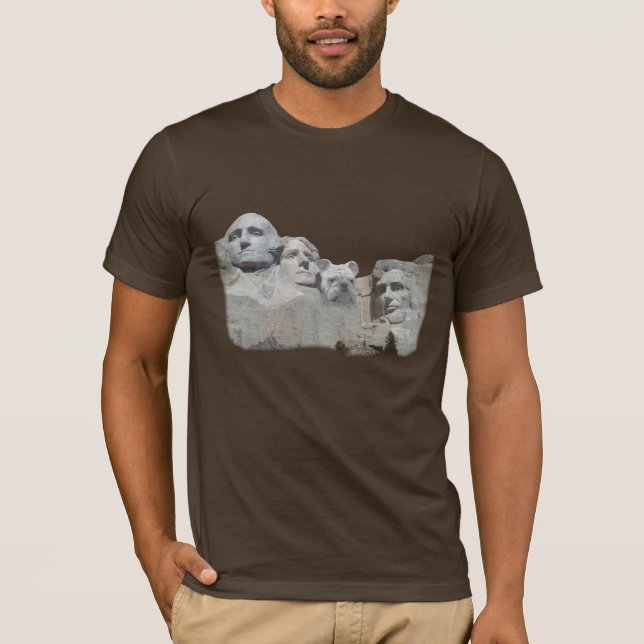 Bulldog on Mount Rushmore T-Shirt (Front)