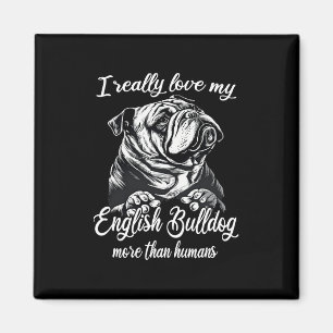 Bulldog Outfit Love My English Bulldog  Magnet