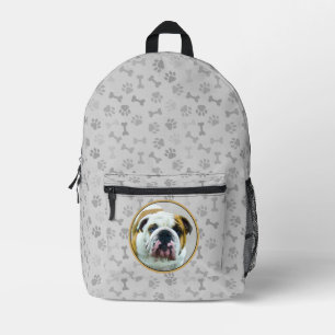 Bulldog Painting - Cute Original Dog Art Printed Backpack