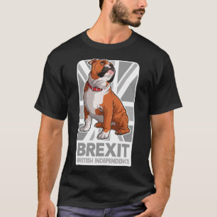 Bulldog Patriotic English Bulldog Union Jack Flag T-Shirt