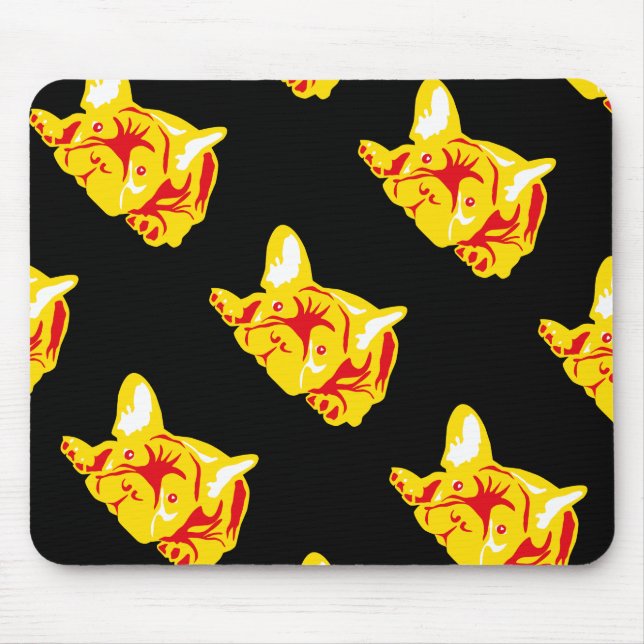 Bulldog Pattern Mouse Pad (Front)