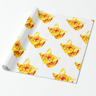 Bulldog Pattern Wrapping Paper