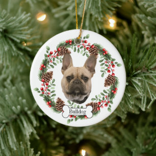 Bulldog Personalised Pet Ornament
