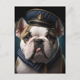 Bulldog Pilot Captain Postcard