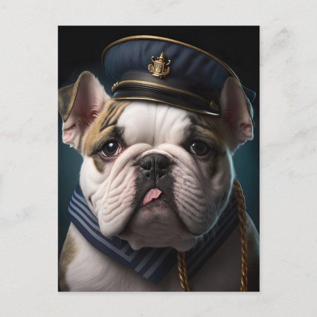 Bulldog Pilot Captain Postcard (Front)