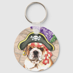 Bulldog Pirate Key Ring