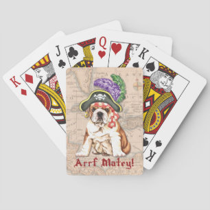 Bulldog Pirate Playing Cards