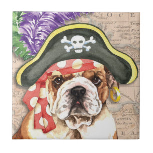 Bulldog Pirate Tile
