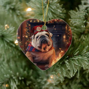 Bulldog Police Lover Pet Ornament Memorial Gift