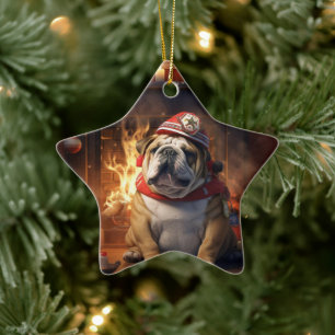 Bulldog Police Lover Pet Ornament Memorial Gift