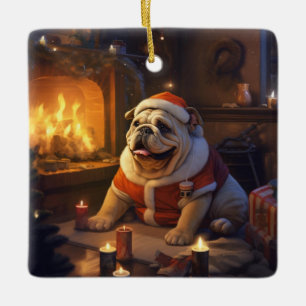 Bulldog Police Lover Pet Ornament Memorial Gift