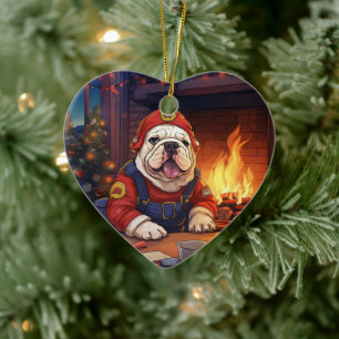 Bulldog Police Lover Pet Ornament Memorial Gift