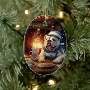 Bulldog Police Lover Pet Ornament Memorial Gift
