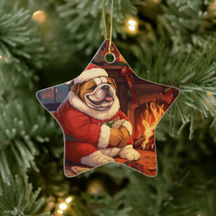 Bulldog Police Lover Pet Ornament Memorial Gift