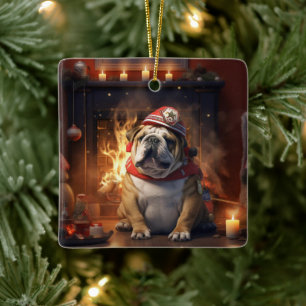 Bulldog Police Lover Pet Ornament Memorial Gift