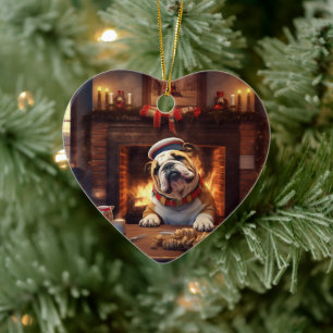 Bulldog Police Lover Pet Ornament Memorial Gift