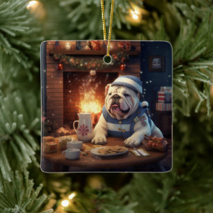 Bulldog Police Lover Pet Ornament Memorial Gift