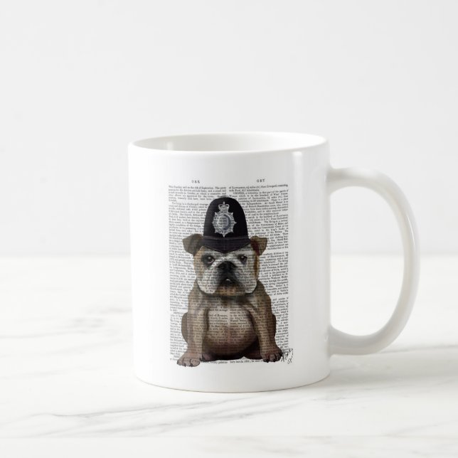 Bulldog Policeman Coffee Mug (Right)