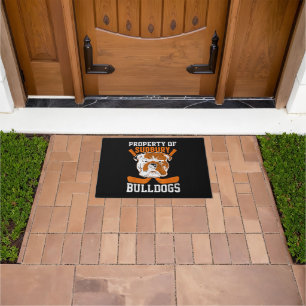 Bulldog Property Of Sudbury Bulldogs Pet Dog Doormat