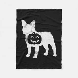 Bulldog Pumpkin Lazy Halloween Costume Cute Dog Pu Fleece Blanket