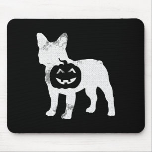 Bulldog Pumpkin Lazy Halloween Costume Cute Dog Pu Mouse Pad