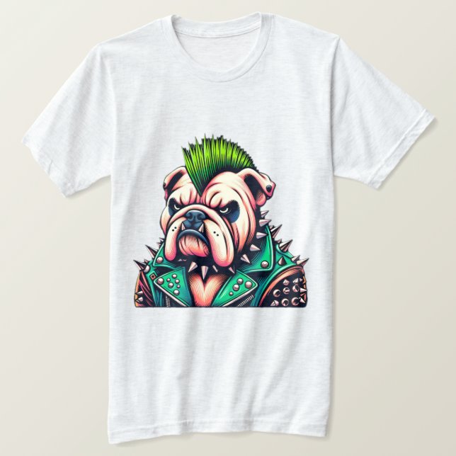 BULLDOG-PUNK ROCK 15 T-Shirt (Design Front)