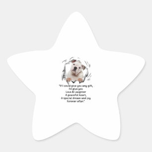 Bulldog Puppy Cute If I Could Give You Any Gifts Star Sticker