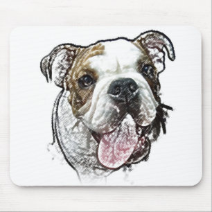 bulldog puppy mouse pad