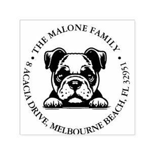 Bulldog Puppy Personalised Theme  Self-inking Stamp