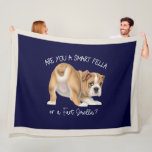 Bulldog Puppy Smart Fella Fart Smella Dark Fleece Blanket<br><div class="desc">Bulldog Puppy Smart Fella Fart Smella Dark Design by Umua, Printed and shipped by Zazzle or a partner company. Looking for a funny and unique gift for a dog lover? Look no further than this Soft blanket with a graphic of a bulldog farting. This blanket is perfect for anyone who...</div>
