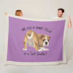 Bulldog Puppy Smart Fella Fart Smella Dark Fleece Blanket<br><div class="desc">Bulldog Puppy Smart Fella Fart Smella Dark Design by Umua, Printed and shipped by Zazzle or a partner company. Looking for a funny and unique gift for a dog lover? Look no further than this Soft blanket with a graphic of a bulldog farting. This blanket is perfect for anyone who...</div>